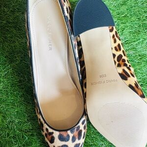 Marc Fisher Brown and Black Leopard Print Flats